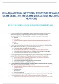 RN ATI MATERNAL NEWBORN PROCTORED EXAM (36 EXAM SETS), ATI RN EXAMS 2024, LATEST MULTIPLE VERSIONS