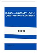 IC3 GS6 GLOSSARY LEVEL 1: GMETRIX TERMS QUESTIONS WITH LATEST SOLUTIONS