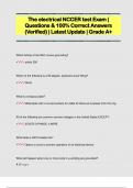 The electrical NCCER test Exam &vert;  Questions & 100&percnt; Correct Answers  &lpar;Verified&rpar; &vert; Latest Update &vert; Grade A&plus;