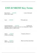 EMT-B NREMT Key Terms