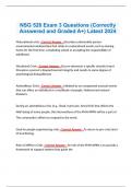 NSG 526 Exam 3 Questions (Correctly Answered and Graded A+) Latest 2024 