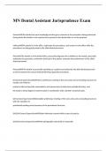 MN Dental Assistant Jurisprudence Exam Complete questions and answers 2024 best revising material
