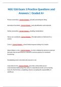 NSG 526 Exam 3 Practice Questions and Answers | Graded A+