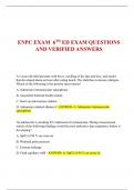 ENPC EXAM 6TH ED EXAM QUESTIONS  AND VERIFIED ANSWERS