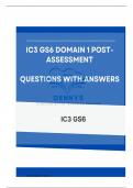 IC3 GS6 Domain 1 Post-Assessment Questions With Latest Solutions 