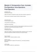 Module 5_ Perioperative Care- Includes Pre-Operative; Intra-Operative; Pos
