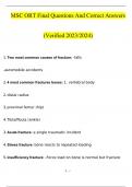 MSC ORT Final Questions And Answers &vert; Verified Study Set 2023&sol;2024