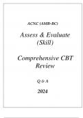 ACNC(AMB-BC) ASSESS & EVALUATE (SKILL) COMPREHENSIVE CBT REVIEW Q & A 2024