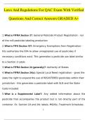 QAC Laws and Regulations ,Exam Questions & Answers (A+ GRADED 100% VERIFIED)