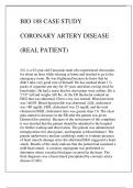 BIO 188 CORONARY ARTERY DISEASE CASE STUDY REVIEW ( REAL PATIENT)