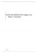 AQA   GCSE MATHEMATICS Higher Tier	Paper 3 Calculator  QUESTION PAPER FOR JUNE 2023