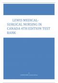 LEWIS MEDICAL-SURGICAL NURSING IN CANADA 4TH EDITION TEST BANK