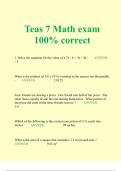 Teas 7 Math exam 100% correct