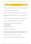 Anesthesia and Surgical Assisting Exam Questions and  Answers&vert; Already Graded
