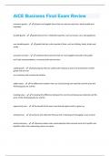 AICE Business Final Exam Review Questions With Correct Solutions&comma; Already Passed&excl;&excl;