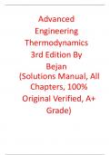 Solution Manual For Advanced Engineering Thermodynamics 3rd edition by Bejan 