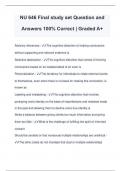 NU 646 Final study set Question and Answers 100&percnt; Correct &vert; Graded A&plus;