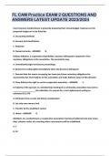 FL CAM Practice EXAM 2 QUESTIONS AND  ANSWERS LATEST UPDATE 2023&sol;2024
