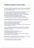 ATI Mental Health Proctored 2024&sol;2025 Questions With Completed Solutions&period;