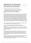 Stanhope Ch&period; 13&lowbar; Community Assessment and Evaluation