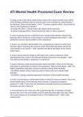 ATI Mental Health Proctored Exam Review 2024&sol;2025 Questions With Already Graded Solutions&period;