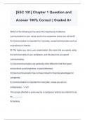 [SSC 101] Chapter 1 Question and Answer 100% Correct | Graded A+