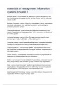 essentials of management information systems Chapter 1