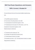 SSI Final Exam Questions and Answers 100% Correct | Graded A+