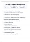 SSI ITC Final Exam Questions and Answers 100% Correct | Graded A+