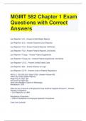 MGMT 582 Chapter 1 Exam Questions with Correct Answers