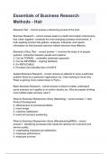 Essentials of Business Research Methods - Hair with complete solution