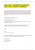 WGU D325 &ndash; NETWORKS EXAM 2024 WITH 100&percnt; CORRECT ANSWERS