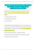 HEAVY TRUCK ELECTRICAL MICHIGAN MECHANIC STUDY GUIDE WITH COMPLETE SOLUTIONS