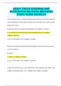 HEAVY TRUCK STEERING AND SUSPENSION MICHIGAN MECHANIC  STUDY GUIDE RATED A+