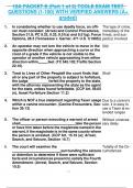 10A PACKET E &lpar;Part 1 of 3&rpar; TCOLE EXAM TEST  QUESTIONS &lpar;1-100&rpar; WITH VERIFIED ANSWERS &lpar;A&plus;  graded&rpar;