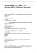 De-Escalation &lpar;27&rpar; &lpar;TEEX 171&rpar; Questions With All Correct Answers&excl;&excl;