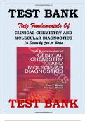 Test Bank For Tietz Fundamentals of Clinical Chemistry and Molecular Diagnostics 7th Edition by Carl A. Burtis||ISBN 978-1455741656||All Chapters||Complete Guide A+