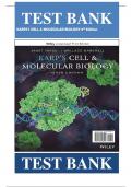 Test Bank for Karp's Cell and Molecular Biology 9th Edition by Gerald Karp, Janet Iwasa, Wallace Marshall ISBN: 9781119598244|| Complete Guide A+