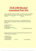 NUR 2180 Physical Assessment Post-Test