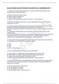 BLOOD BANK BLOOD PRODUCTS EXAM FULLY ANSWERED &num;16&period;