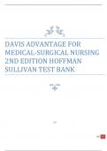 DAVIS ADVANTAGE FOR MEDICAL-SURGICAL NURSING 2ND EDITION HOFFMAN SULLIVAN TEST BANK