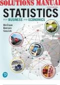Statistics for Business and Economics 14th Edition James  McClave;  George Benson; Terry  Sincich SOLUTIONS MANUAL