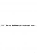 ExCPT Pharmacy Tech Exam 2024 Questions and Answers.