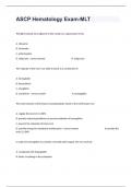 ASCP Hematology Exam-MLT Questions And Well Elaborated Answers.