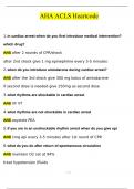 AHA ACLS Heartcode  | Questions with 100% Correct Answers | Verified | Latest Update