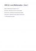 OCR A&plus; Level Mathematics - Core 1 with complete solution
