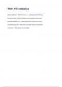 Math 110 statistics with complete solution