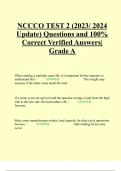 NCCCO TEST 2 (2023/ 2024 Update) Questions and 100% Correct Verified Answers| Grade A