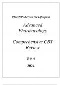 PMHNP (ACROSS THE LIFESPAN) ADVANCED PHARMACOLOGY COMPREHENSIVE CBT REVIEW 