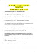 POWER TO ARREST CHECKUP  QUESTIONS  In-class activity GRADED A&plus;